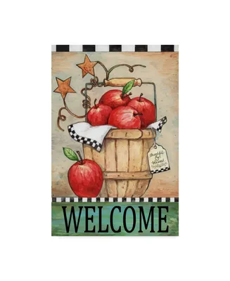 Melinda Hipsher 'Welcome Apple Basket' Canvas Art - 12" x 19"