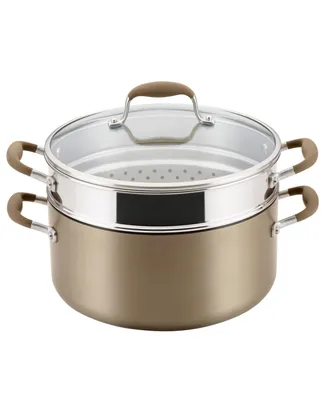 Anolon Advanced Home Hard-Anodized Nonstick 8.5 Qt. Wide Stockpot with Multi-Function Insert