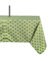 Design Import Lattice Outdoor Tablecloth with Zipper 60" x 84"
