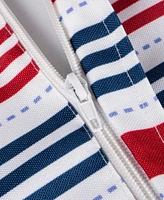 Patriotic Stripe Outdoor Tablecloth with Zipper 60" x 84"