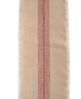 Barn Middle Stripe Burlap Table Runner 14" x 72"