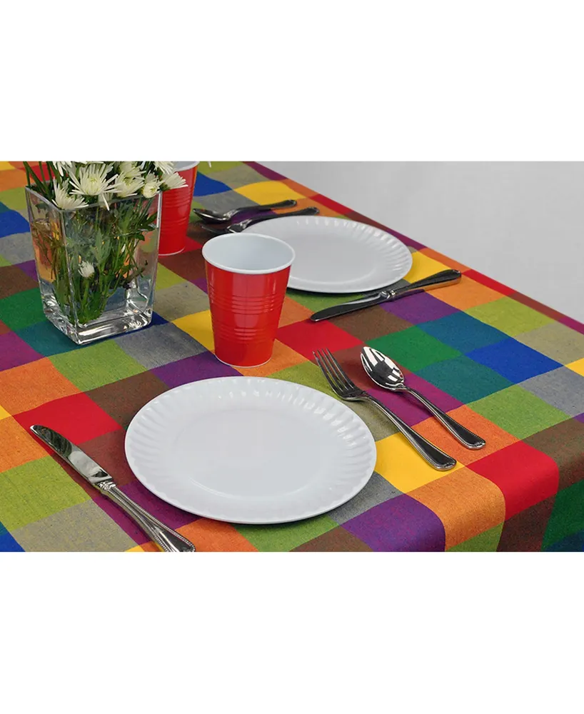 Indian Summer Check Tablecloth 60" x 84"