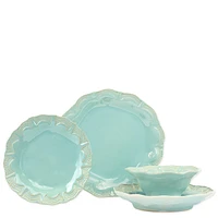 Vietri Incanto Stone Lace 4 Piece Place Setting