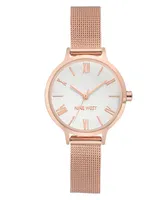 Nine West Women's Quartz -Tone Stainless Steel Mesh Band Watch, 31mm