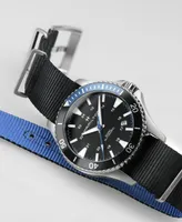 Hamilton Men's Swiss Automatic Khaki Navy Scuba Black Rubber Strap Watch 40mm