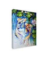 Marcia Baldwin 'Koi Koi And Lily' Canvas Art - 14" x 19"