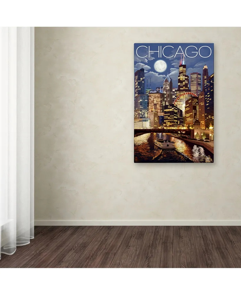 Lantern Press 'Chicago 1' Canvas Art - 12" x 19"