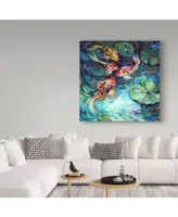 Marcia Baldwin 'Dancing Colors Koi' Canvas Art - 18" x 18"