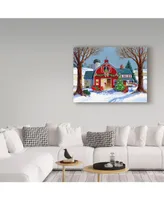 Geraldine Aikman 'The Red Sleigh Barn' Canvas Art - 32" x 24"