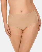 Natori Bliss Lace-Trim High Rise Cotton Brief 755058