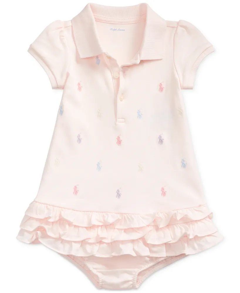 Polo Ralph Lauren Baby Girls Ruffled Pony Printed Dress