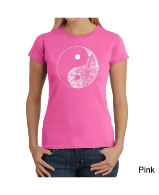 Women's Word Art T-Shirt - Yin Yang