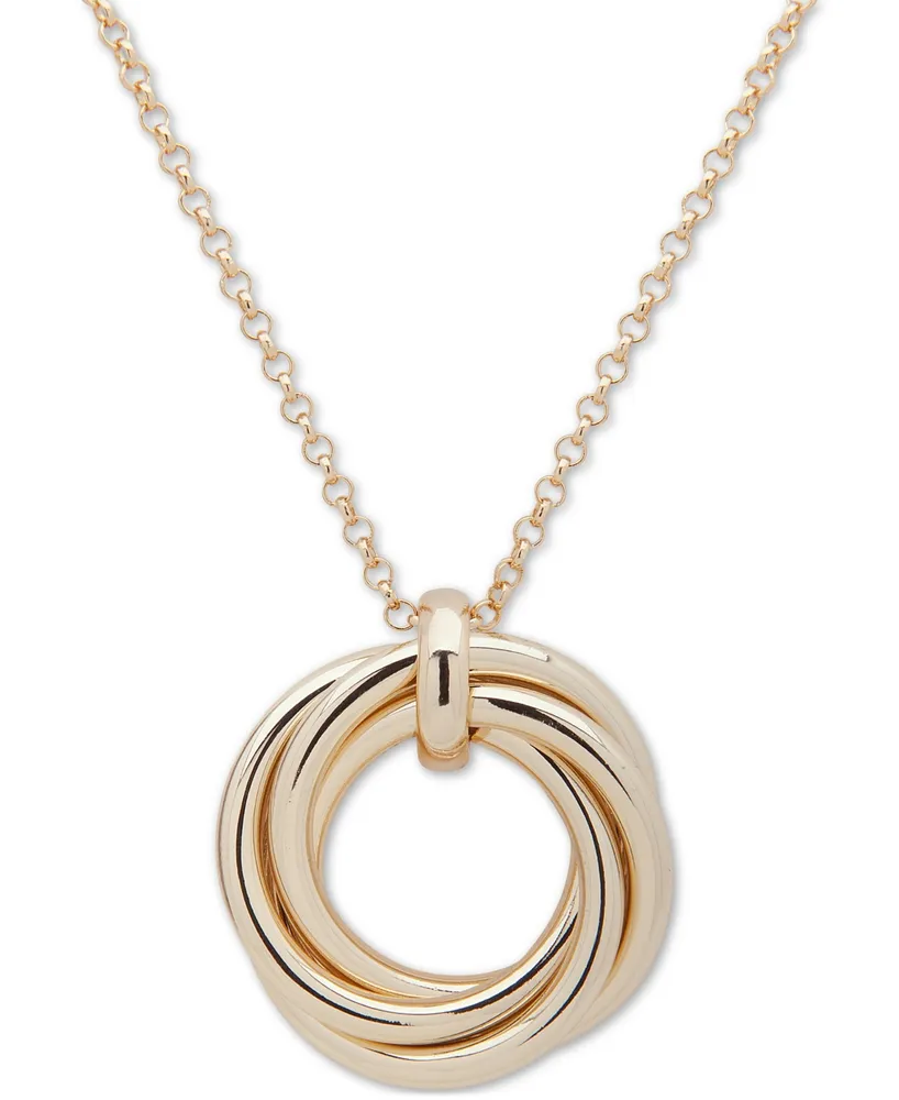 Lauren Ralph Lauren Gold-Tone Love Knot 36" Pendant Necklace