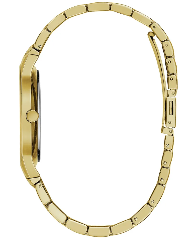 Caravelle Designed by Bulova Designed by Bulova Men's Diamond-Accent Gold-Tone Stainless Steel Bracelet Watch 40mm