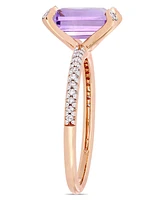 Pink Amethyst (1-5/8 ct.t.w.) and Diamond (1/10 Ring 10k Rose Gold