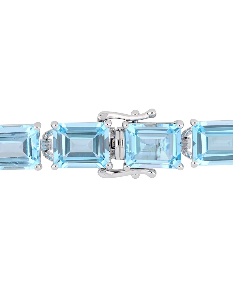 Blue Topaz (59-3/4 ct.t.w.) Tennis Bracelet in Sterling Silver