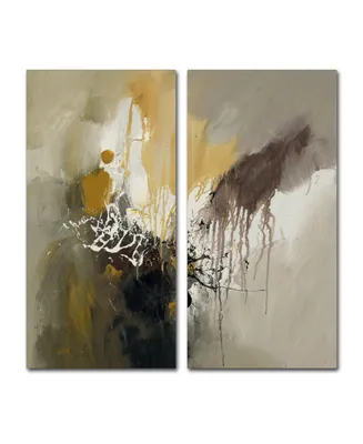 Rio 'Abstract I' 2 Panel Art Set - 12" x 24"