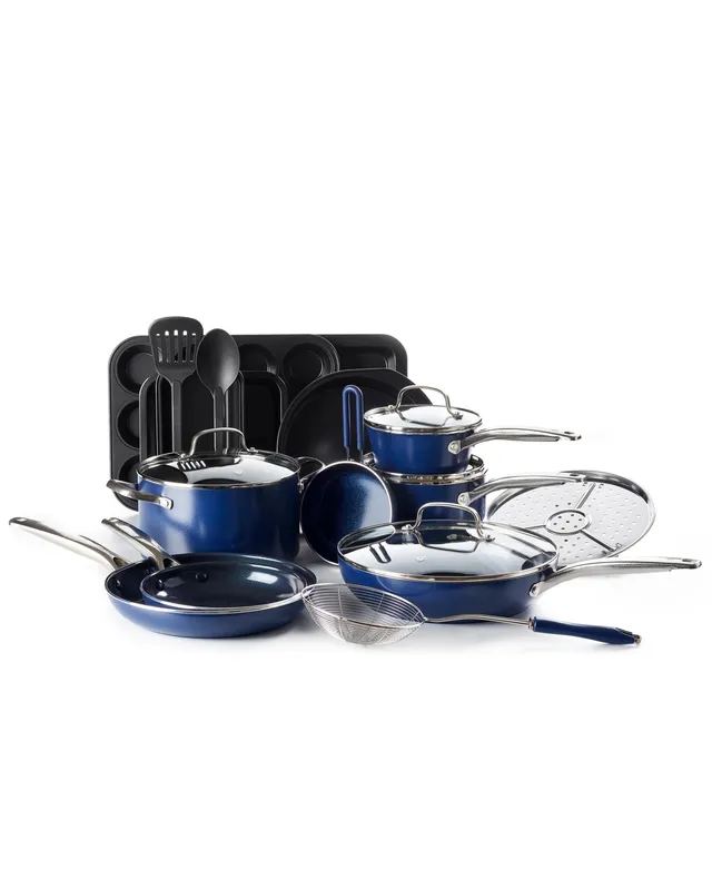 Farberware Reliance Pro 12pc Nonstick Ceramic Cookware Set Teal/gray :  Target