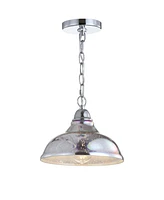 Jonathan Y Nira 9.75" Adjustable 3D Color Burst Glass/Metal Pendant