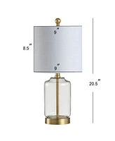 Jonathan Y Duncan 20.5" Glass/Metal Led Table Lamp