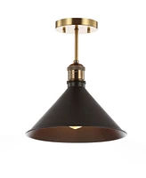 Jonathan Y Nick 11" Metal Led Semi-Flush Mount