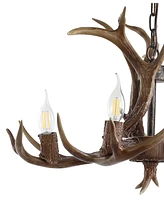 Jonathan Y Eldora 26" Adjustable Resin Antler 4-Light Led Chandelier