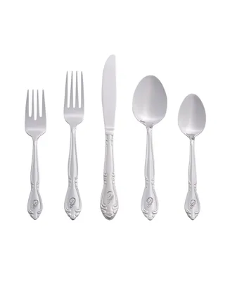 Riverridge Rose 46 Piece Monogrammed Flatware Set - Z, Service for 8