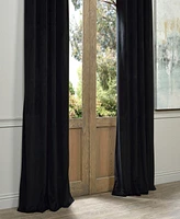 Half Price Drapes Warm Black Grommet Signature Velvet Blackout Curtain