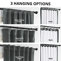 Half Price Drapes Natural Grey Signature Velvet Blackout Curtain