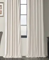 Half Price Drapes Alabaster Beige Signature Velvet Blackout Curtain