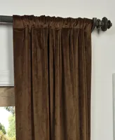 Half Price Drapes Java Signature Velvet Blackout Curtain