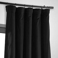 Half Price Drapes Warm Black Signature Velvet Blackout Curtain