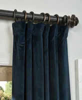 Half Price Drapes Midnight Blue Signature Velvet Blackout Curtain