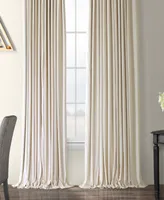 Half Price Drapes Ivory Signature Extra Wide Velvet Blackout Curtain