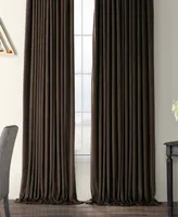 Half Price Drapes Java Signature Extra Wide Velvet Blackout Curtain