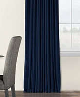 Half Price Drapes Midnight Blue Signature Extra Wide Velvet Blackout Curtain