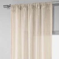 Half Price Drapes Cotton Seed Textured Faux Linen Sheer Curtain