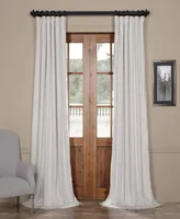 Half Price Drapes Reflection Grey Signature Velvet Blackout Curtain