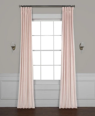 Half Price Drapes Ballet Pink Heritage Plush Velvet Room Darkening Curtain