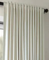 Half Price Drapes Warm Off White Signature Extra Wide Velvet Blackout Curtain