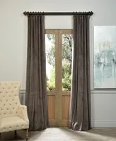 Half Price Drapes Gunmetal Grey Signature Velvet Blackout Curtain