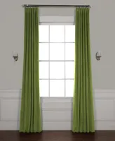 Half Price Drapes Basque Green Signature Velvet Blackout Curtain