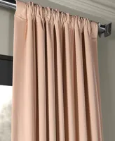 Half Price Drapes Rosey Dawn Signature Velvet Blackout Curtain