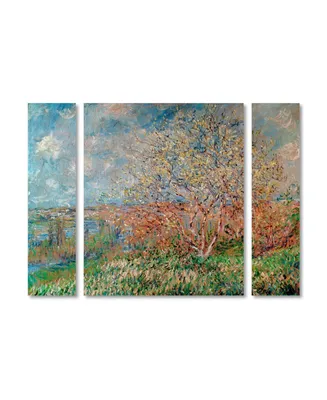 Claude Monet 'Spring 1880' Multi Panel Art Set Large - 41" x 30"