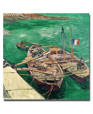 Vincent van Gogh 'Landing Stage with Boats 1888' Canvas Art - 24" x 24"