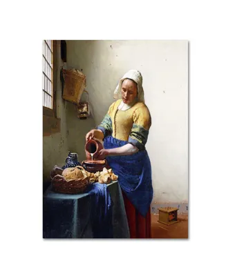 Jan Vermeer 'The Milkmaid 1658-60' Canvas Art - 32" x 24"