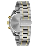 Caravelle Designed by Bulova Men's Chronograph Two-Tone Stainless Steel Bracelet Watch 44mm