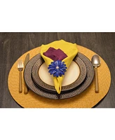 Vibhsa Blue Pearl Flower Napkin Ring