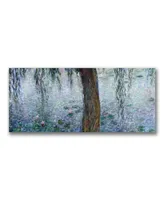 Claude Monet 'waterlilies Morning Iii' Canvas Art - 47" x 20"