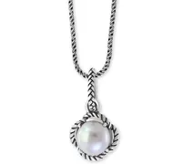 Effy Cultured Freshwater Pearl 18" Pendant Necklace (9mm) in Sterling Silver